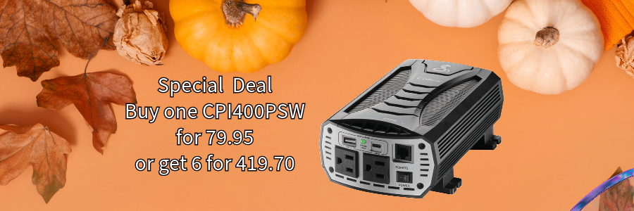CPI400PSW - Cobra® 400 Watt Pure Sine Wave Inverter "6 Pack"