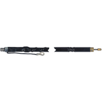 WFGT3-B - Wilson 3' Tunable Tip CB Antenna (Black) w/Ground Strap, Silver Load