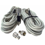 Procomm PR18SD8XN13 18 ft. Co-Phase RG8X with Nip Connectors, Clear