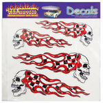 04516401 - 4 Piece Racing Skulls Vinyl Decals