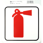 0454203 - Duro 6" X 6" Stick-On Fire Extinguisher Decal - 12 Per Pack