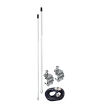 AUMM22-W - 2' White Dual Mirror Mount CB Antenna Kit