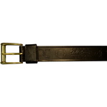 10610300134 - 34" Black Leather Belt With Logo