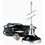UGM - HUSTLER - 140-500 MHZ 1/4 WAVE UNITY GAIN MINI MAGNET MOUNT ANTENNA WITH 7' RG174 FLEXIBLE COAX CABLE & BNC CONNECTOR