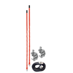 AUMM24-R - 4' Red Dual Mirror Mount CB Antenna Kit