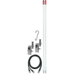 KW4SMK-W - Firestik 4' Single Mirror Mount CB Antenna Kit (White)