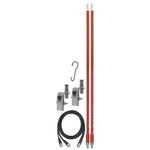 KW4DMK-R - Firestik 4' Dual Mirror Mount CB Antenna Kit (Red)