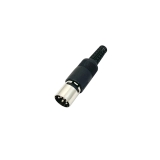 Twinpoint 5 Pin Din standard replacement microphone connector with strain relief.