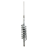 VIPER1 - Twinpoint 26-30MHz 25,000 Watt Silver Snake Print Antenna with Glow In The Dark Eyes