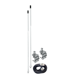 AUMM22-W - 2' White Dual Mirror Mount CB Antenna Kit