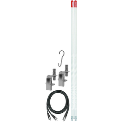 KW4SMK-W - Firestik 4' Single Mirror Mount CB Antenna Kit (White)