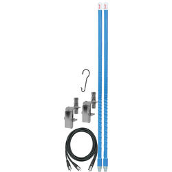 KW4SMK-BL - Firestik 4' Single Mirror Mount CB Antenna Kit (Blue)