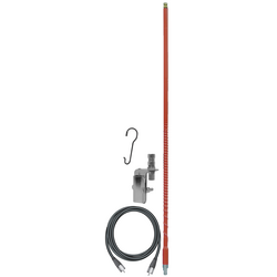 KW4SMK-R - Firestik 4' Single Mirror Mount CB Antenna Kit (Red)